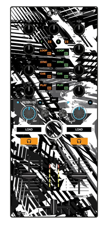 Reloop Mixtour Skin Ridge White